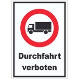 thumbnail of Durchfahrt verboten LKW Symbol Aufkleber A3 (297x420mm)