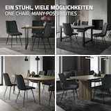 thumbnail of ML-Design Esszimmerstühle 4er Set, Anthrazit, Stoffbezug & schwarze Metallbeine, Polsterstühle mit Rückenlehne für Esszimmer, Küche & Wohnzimmer
