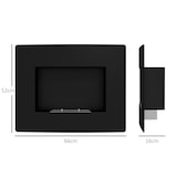 thumbnail of HOMCOM chimenea de bioetanol de pared con tanque de 0,9 L tiempo de combustión 3,3H para interiores 15-20 m² 66x16x52 cm negro