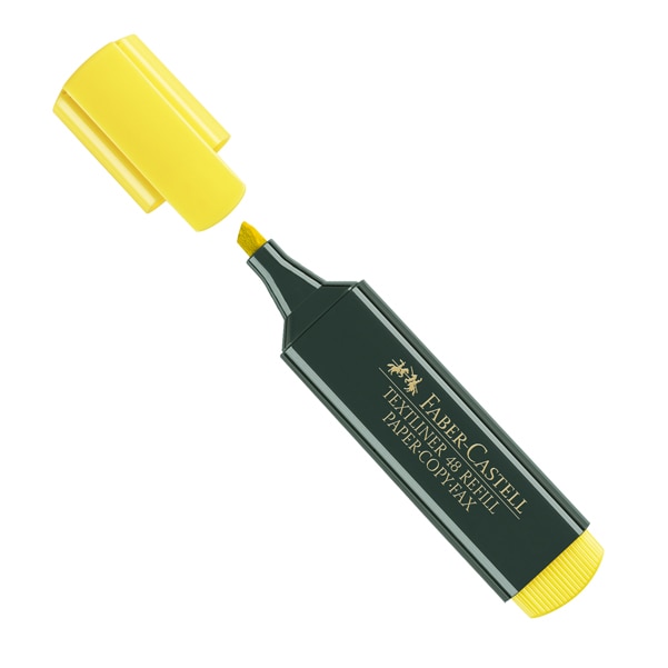 Faber-Castell Textliner 48 Textmarker Gelb  Mittel Keilspitze 1 - 5 mm Nachfüllbar