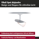 thumbnail of Paulmann URail Schienenspot 3-Step-Dim Alejandro800lm 10W 3000K dimmbar 230V Chrom matt 94959