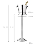 thumbnail of Flaschenkühler Valencia (Höhe 83 cm, Ø 23 cm) inkl. Ständer, gehämmert, Edelstahl, hochglanzpoliert