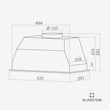 thumbnail of Paolo 52 Dunstabzugshaube Einbau 52 cm 439 m³/h LED Touch A++ Weiß