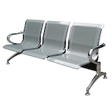 thumbnail of Banc en métal pour salle d’attente, sièges de bureau, bancs en acier pour le studio professionnel et salle d’attente 3 places