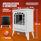 thumbnail of MONZANA® Elektro-Kamin mit Heizung und Kaminfeuer-Effekt 2000W weiß