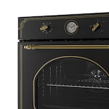thumbnail of Victoria Einbaubackofen Retro-Design 9 Funktionen 50-250°C schwarz Schwarz