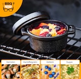 thumbnail of BBQ-Nerd® Mini Dutch Oven | Kleiner Gusseisentopf mit Deckel 11x5cm für Grill, Feuerstelle, Backofen, Herd ? Serviertopf Kochtopf Schmortopf
