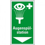 thumbnail of Schild I Rettungs-Kombischild Augenspüleinrichtung, Kunststoff, 200x400mm, ASR A1.3, DIN EN ISO 7010 E011