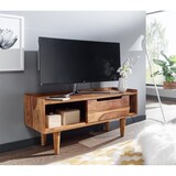 thumbnail of Lowboard Sheesham Massivholz 95x44x34 cm TV-Kommode mit Schiebetür, Design TV-Schrank Hoch, Fernsehtisch Fernsehschrank Modern, Fernsehkommode