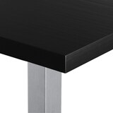 thumbnail of Gastro Stehtisch 70x70 cm | Dunkle Holzoptik | Edelstahlgestell
