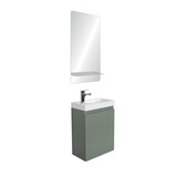 thumbnail of Meuble lave-mains LISA vert + miroir rectangulaire