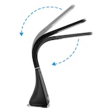 thumbnail of MONZANA® LED Schreibtischlampe mit Display Kalender Uhr Wecker Dimmbar Nachttischlampe Tischlampe Tischleuchte Schwarz