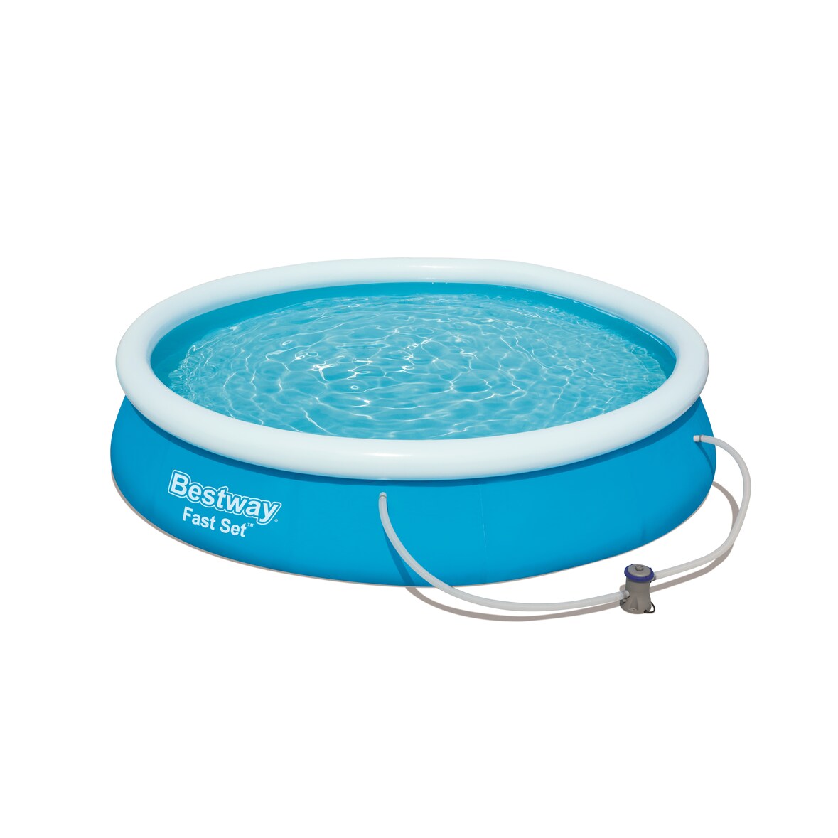Bestway Piscina Fast Set Pool, paredes laterales extra fuertes de Tritech™, Ø 3.66 x 0.76 m, capacidad 5.377 L, azul