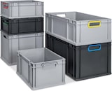 thumbnail of PROREGAL 10x Eurobox NextGen Color | HxBxT 12x40x60cm | 23 Liter | Griffe gelb geschlossen | Glatter Boden | Eurobehälter
