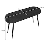 thumbnail of COSTWAY Banco 113 cm, banco estofado com almofada e pernas de metal, otomano com capacidade de carga até 300 kg