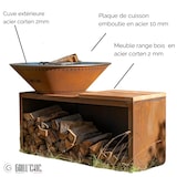 thumbnail of brasero traditionnel corten 103 double cuve