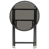 thumbnail of Mesa de centro ratán sintético y vidrio templado negro 60 cm