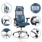 thumbnail of Bürostuhl / Chefsessel POFIT GEN2 Netzstoff blau hjh OFFICE