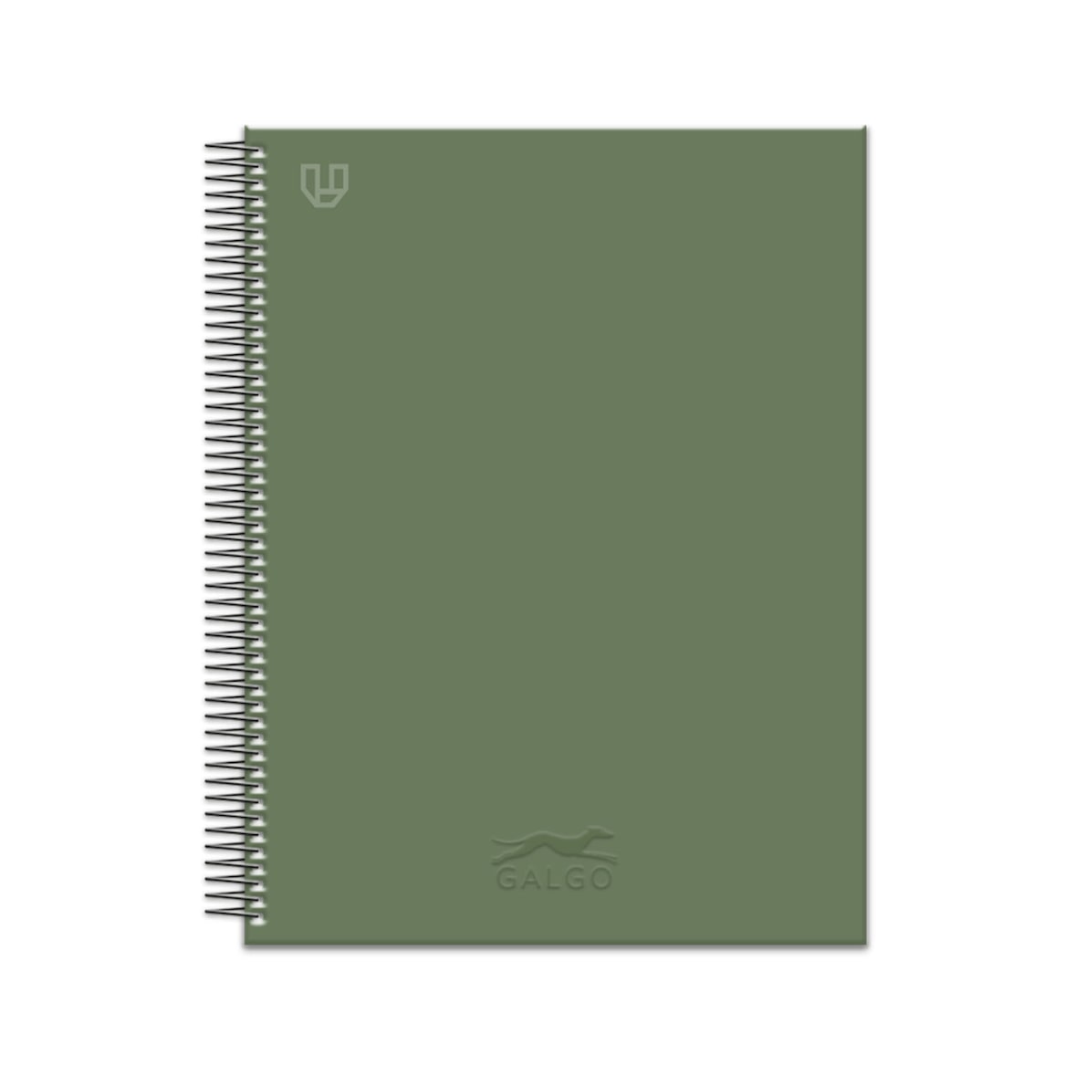 Cuaderno forrado GALGO A4+ 100H 100G Liso Verde Oscuro