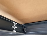 thumbnail of aro Étagère pour charges lourdes, métal, 90 x 45 x 180 cm, 5 étagères, capacité de charge de 175 kg par étagère, système de montage, gris