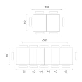 thumbnail of Big - Tavolo allungabile (130/290 x 80 cm) in Melaminico Bianco
