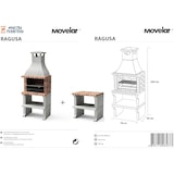 thumbnail of MF - Gartenkamin PACK 1 Ragusa für Holz & Kohle (Grau/Terrakotta - 152x58x207 cm) REF: M00902 - Für den Außenbereich.