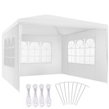 thumbnail of tectake Pavilhão 3x3 m BARINAS com 3 laterais, repelente à água 300 x 300 x 250 cm Branco