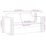 thumbnail of vidaXL Bodensofa mit Schlaffunktion Weinrot 112x174x55 cm Stoff