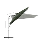 thumbnail of Tarrington House Guarda-sol suspenso redondo Helena, aço / poliéster, Ø 3 x 2.52 m, abertura por manivela, verde