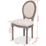 thumbnail of Chaises à manger lot de 6 crème tissu Modèle Orion Focus Plus