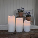 thumbnail of LED Kerzenset Paul flackernd Batterie Timer Fernbedienung für Außen weiß 3er Set