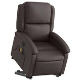 thumbnail of vidaXL Massagesessel mit Aufstehhilfe Dunkelbraun Echtleder