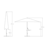 thumbnail of METRO PROFESSIONAL Ombrellone quadrato, alluminio, 4 x 4 m, idrorepellente, beige/platino