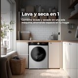 thumbnail of EVVO Lavadora secadora 8 kg + 5 kg carga frontal Nature M8/5, 1400 rpm, Función vapor Steam Wash, Motor BLDC , M-Smart, inox