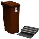 thumbnail of WellHome - Caixote do lixo 110L para Orgânico com 30 Sacos de Lixo, Marrom