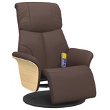 thumbnail of vidaXL Massagesessel mit Fußteil Braun Kunstleder