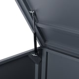 thumbnail of Gartentruhe HWC-J56, Aufbewahrungsbox Auflagenbox Truhe, Wasserdicht Metall Edelstahl 69x165x85cm 692l ~ anthrazit