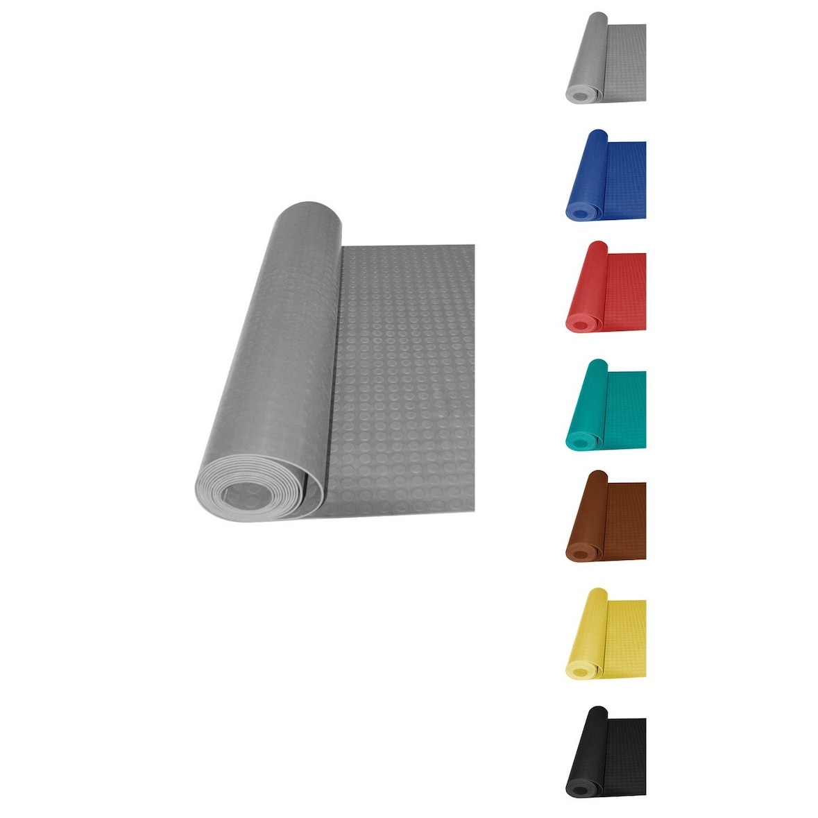 Alfombra Caucho antideslizante 10x1m - Punto moneda - Colores -