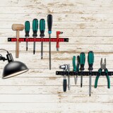 thumbnail of Relaxdays Werkzeughalter 4-teiliges Set, Werkzeugleiste für Wand, Doppelklammern, für Schraubenzieher, Kunststoff, bunt