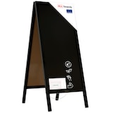 thumbnail of ALLboards Kundenstopper mit schwarzem Holzrahmen 150×61 cm, Werbetafel, Gehwegaufsteller, Aufsteller, Straßenreiter, Kreide