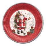 thumbnail of 200 Teller, Pappe rund Ø 23 cm "HoHoHo"
