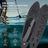thumbnail of ECD Germany Aufblasbares SUP Board Makani 320 × 80 × 15 cm Schwarz – Komplettset mit Pumpe, Tragetasche & Zubehör, PVC Board bis 120 kg, Surfboard für