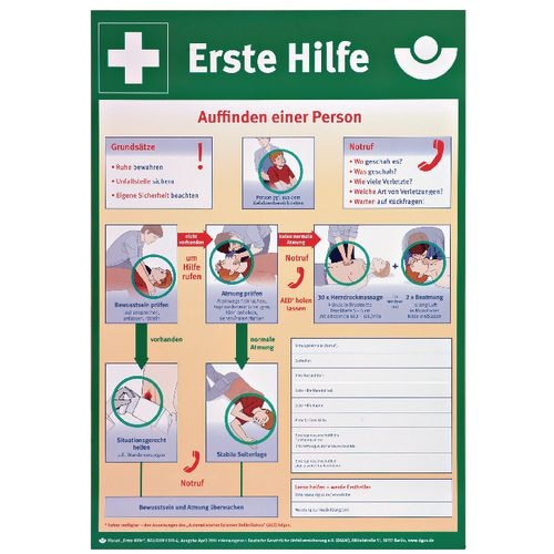 SÖHNGEN Erste-Hilfe-Schild Kunststoff 37 x 52 cm