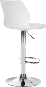 thumbnail of Décoshop26 - Barhocker x1 mit Fußstütze höhenverstellbar drehbar aus weißem PVC Kunststoff und Metall 10_0005616