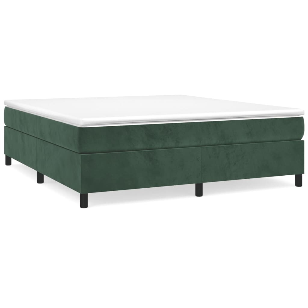 vidaXL Bettgestell ohne Matratze Dunkelgrün 160x200 cm Samt