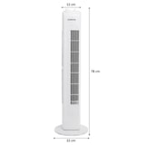 thumbnail of Ventilateur colonne   - 40W - Hauteur 78 cm - 3 vitesses - Oscillant - Minuterie - Blanc usage non-intensif OCEANIC