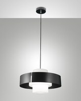 thumbnail of Loto Pendelleuchte Ø450 mm aus Metall und anthrazitfarbenem mundgeblasenem Glas, E27 40W Fassung, IP20, Schutzklasse 1 - Elegantes, modernes Design