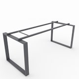 thumbnail of Oficit. Mesa de oficina y hogar. Estructura Marco Cerrado gris grafito, con tablero haya. Fabricado en España. Medidas: 160x80cm (largo x ancho)