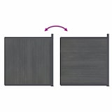 thumbnail of Panel de valla WPC gris 173x186 cm