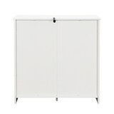 thumbnail of Merax Hochwertiger 4-Schubladen-Rattanschrank mit Massivholzgriffen - Geeignet für Schlafzimmer, Wohnzimmer Maße: B80/H80/T38 cm Natur + Weiß